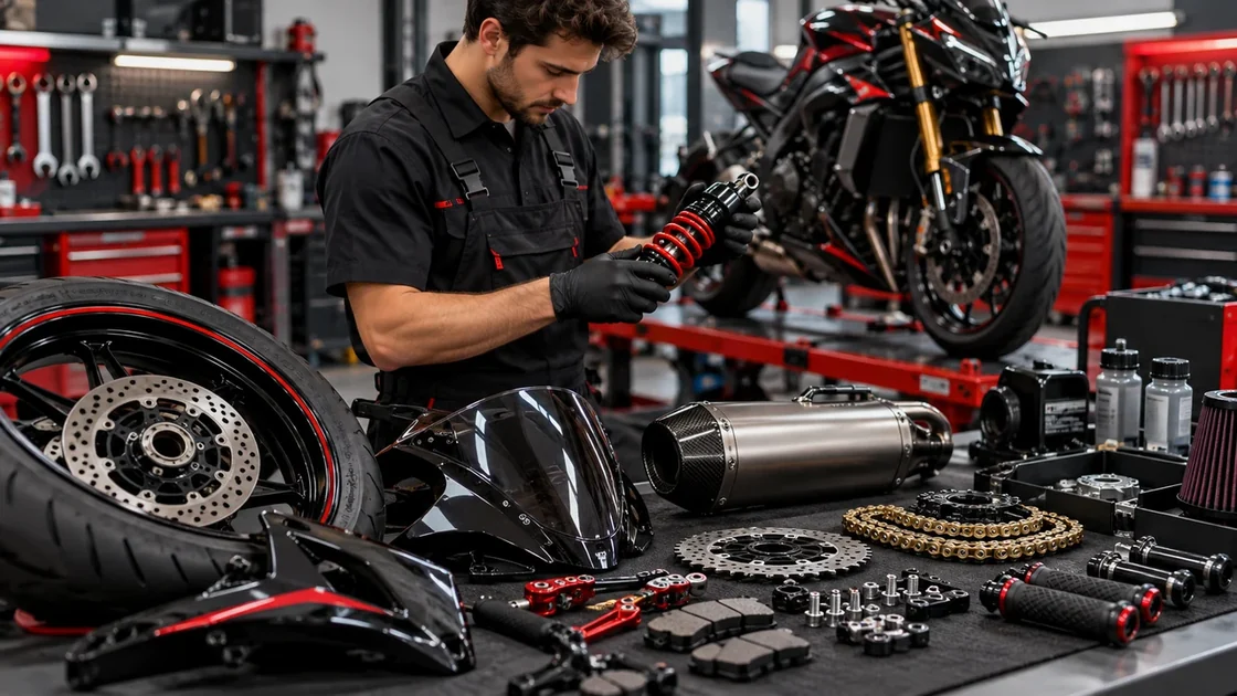 Taller moderno de motocicletas